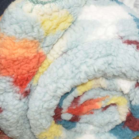 KING Pendleton Sherpa Fleece Blanket BLUE - Picture 3 of 4